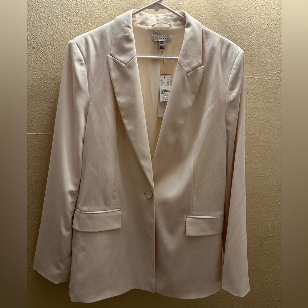 NWT Topshop Cream Women's Blazer